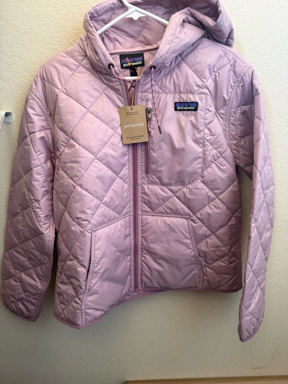 Patagonia Women’s Quilted  Hooded Jacket - Light Lavender